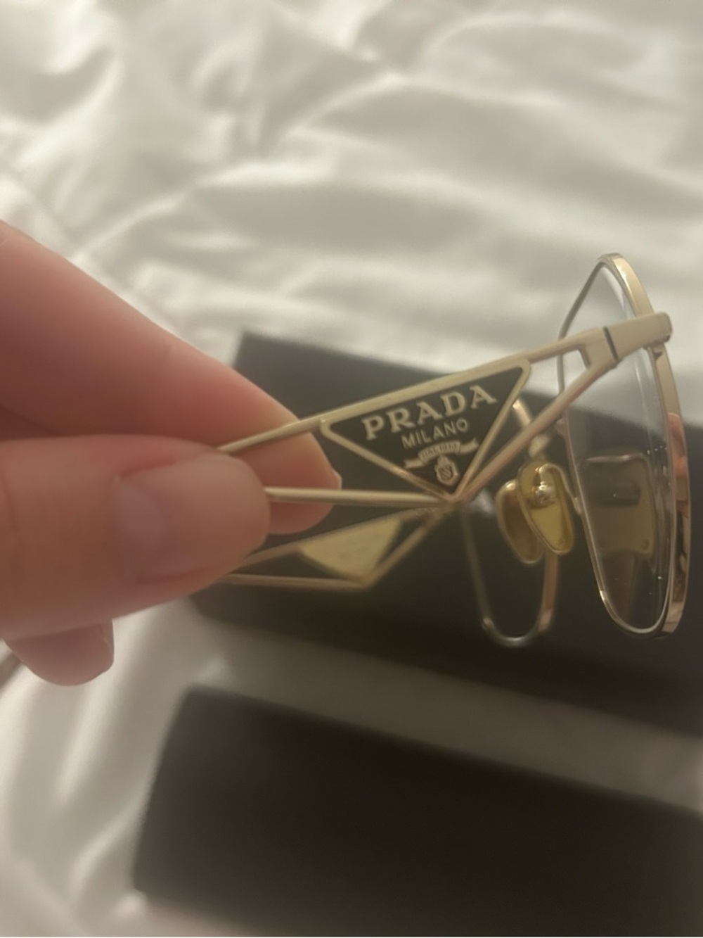 💖AUTHENTIC💖 PRADA 💖Gold Metal Framed Women's Fashion Glasses - Gold - Picture 3 of 5